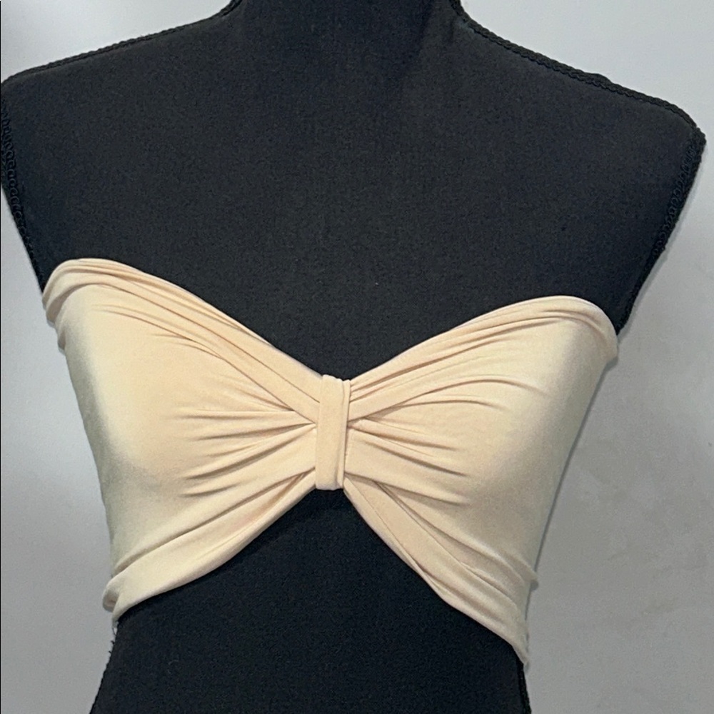 Cream Twist Bandeau Top